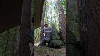 🏕️ Gemütliches Lager mit NVA Zeltbahn  bushcraft waldläufer waldliebe [upl. by Nhoj]