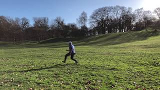 Exercise Variations for Walking Lunges Lunges on the move at the park [upl. by Oyam]