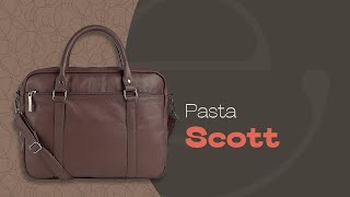 Pasta masculina executiva de couro Scott [upl. by Dnomyad]