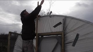 Allotment Diary  Polytunnel vandalism and the solutionhopefully [upl. by Shevlo931]