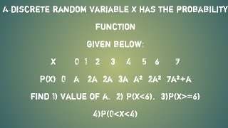 Discrete random variable probability distribution Function in Tamil  part 1 [upl. by Farrah]