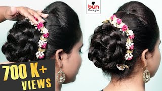 2 beautiful bridal bun hairstyles  wedding hairstyles  bridal hairstyle  bun hairstyles  style [upl. by Sldney790]