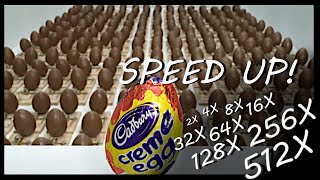 ALL Cadburys Creme Egg  Here Today Goo Tomorrow 2008UK SPEED UP🐆2X4X8X16X  512X [upl. by Gnivre69]