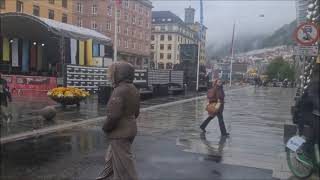 مدينه بيرغن و بعض الشلالات النرويج Bergen amp Fossen Bratte amp Mørkhølsfossen norway [upl. by Byrle]