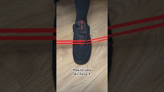 Bar Lacing method with Red Strapz amp Black Aglets ⚡️ sneakers asmr airforce1 [upl. by Ignacius196]