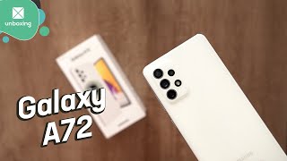 Samsung Galaxy A72  Unboxing en español [upl. by Ursi294]