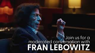 FRAN LEBOWITZ  SEP 21 2024 Irvine Barclay Theatre [upl. by Sande558]