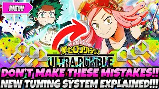 DONT MAKE THESE BIG MISTAKES NEW TUNING SYSTEM EXPLAINED MAJOR TIPS GUIDE My Hero Ultra Rumble [upl. by Asimaj152]