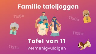 Project Move  Familie tafeljoggen  tafel van 11  vermenigvuldigen [upl. by Ilario]