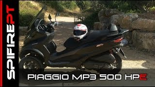 Piaggio MP3 500 HPe   TestDrive amp Review [upl. by Ylil]