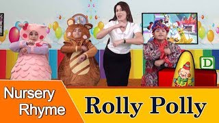 Rolly Polly Rolly Polly with lyrics  Nursery Rhymes  Fun and Learn [upl. by Izzy684]