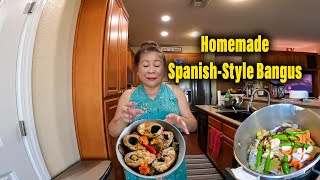 Homemade SpanishStyle Bangus Mama ella BUHAY AMERIKAvlog 467 [upl. by Hakym792]