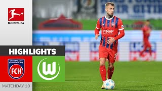 Important 3 Points  1 FC Heidenheim 1846  VfL Wolfsburg 13  Highlights  MD 10 – Bundesliga [upl. by Aramit]