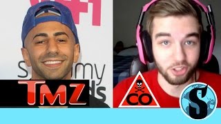 FouseyTUBE on TMZ FaZe Jev House Evacuation Mystic vs RiceGum [upl. by Suolhcin]