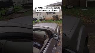 Fishing pole to unlock a car  24hourlocksmith automobile locksmith car fyp shorts [upl. by Aenel]