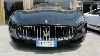 Maserati GranCabrio Sport loud start up and rev [upl. by Kataway]