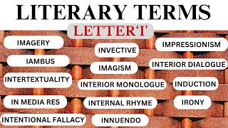 Literary term Series Letter I Dictionary of Literary Terms [upl. by Ingaberg]