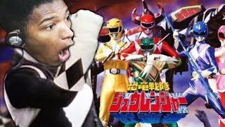 ETIKA REACTS TO POWER RANGERS OPENING Kyoryu Sentai Zyuranger [upl. by Prem]