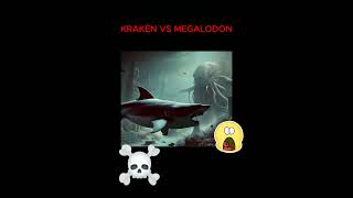 KRAKEN VS MEGALODON fight vidoeshort monster [upl. by Nodnab]