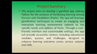 Gamified app for learning by PwDs Develop an interactive gamebased education app [upl. by Wilscam]