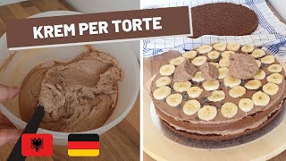 Krem  fill  shllag per torte me cokollate dhe banane [upl. by Dhiman]