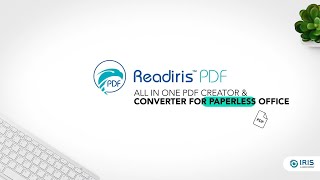 Readiris PDF  All in one PDF creator amp converter for paperless office​ [upl. by Casey]