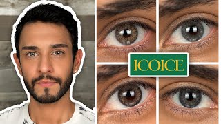 ICOICE REVIEW  Hazel Blue and Gray Contact Lenses [upl. by Lavud]