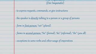 Deutsch Grammatik IMPERATIV explained quotCome inquot quotSit downquot quotLets beginquot Part 1 LERN MIT EM [upl. by Elicec532]