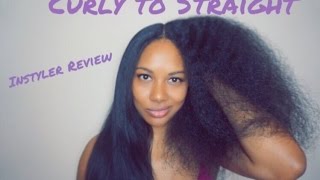 Curly to Straight l Instyler Max on Natural Hair [upl. by Errot]