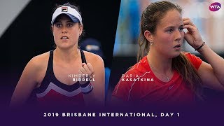 Kimberly Birrell vs Daria Kasatkina  2019 Brisbane International Day 1  WTA Highlights [upl. by Borchert]