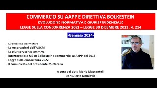 Il commercio su aree pubbliche e la Bolkestein dopo la legge 2412023 1012024 [upl. by Reniar751]