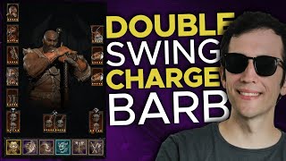 Diablo 4  Fast AF Double Swing CHARGE BARB Build Guide Season 3 Update [upl. by Annaeoj]