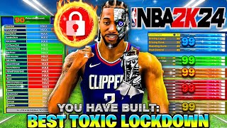 NBA 2K24 BEST TOXIC BUILD  HOF CLAMPS amp HOF POSTERIZER  BEST KAWHI LEONARD BUILD TIPS amp TRICKS [upl. by Rab237]