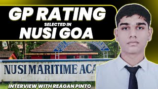 How I got Selected in NUSI Goa for GP Rating ft Reagan Pinto [upl. by Hterag]