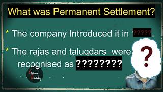 Permanent Settlement A Historical Analysis What was permanent settlement by sunil sardar [upl. by Arat515]