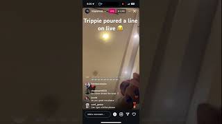 Trippie poured a line on live 😂 [upl. by Ardnas]