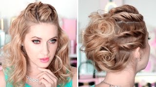 Tuto coiffure de soiréemariage ✿ Chignon cheveux mi longs facile à faire soi même [upl. by Brest]