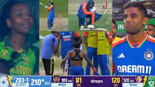 Everyone Shocked When Tilak Verma Got hit on Head and Brutally Injured in Ind vs Sa 3rd T20 2024 [upl. by Etyam]