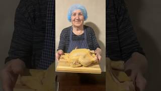 Delicious chicken prepared by Grandma  chicken cooking yummy Курица ქათამი [upl. by Leinahtam]