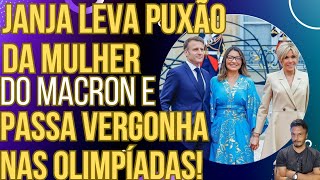 VEXAME NAS OLIMPÍADAS Janja leva puxão da mulher do Macron e vira meme [upl. by Benedict800]