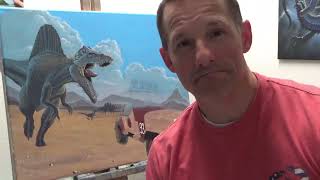 117 How I use a Felt Tip Pen in my Paintings  Acrylic Painting Tutorial  Marc Harvill Art [upl. by Suirtemid]