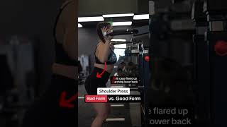 Shoulder Press  Bad Form vs Good Form [upl. by Rubia]