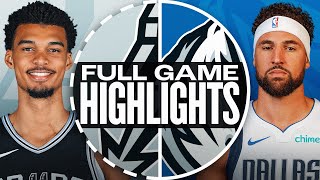 SPURS at MAVERICKS  FULL GAME HIGHLIGHTS  October 24 2024 [upl. by Durkin]