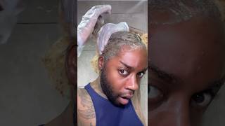 Dying my hair black guhdehphillip washroutine washday hairdye blondehair [upl. by Rutherfurd]