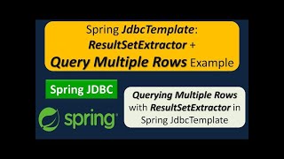 Spring Boot JDBC Phonebook Project Part 14 Select Operation with ResultSetExtractor  TechDeveloper [upl. by Kimbra]