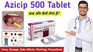 Azicip 500 tablet uses in hindi  Azithromycin tablets ip 500mg hindi  Azicip 500  Azicip tablet [upl. by Krein]