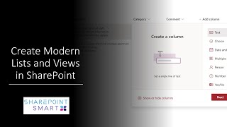 Creating Modern Lists and Views in SharePoint [upl. by Aeriel]