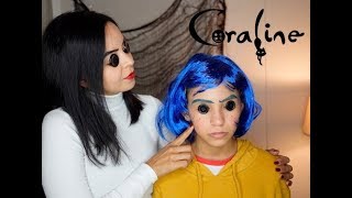 Coraline  Other Mother Halloween Makeup Looks Coraline OtherMother [upl. by Lemra292]