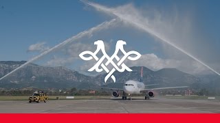 Air Serbia inaugural flight Belgrade  Tirana [upl. by Wane]