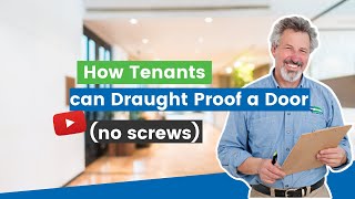 How Tenants can Draught Proof a Door no screws [upl. by Tnomal473]